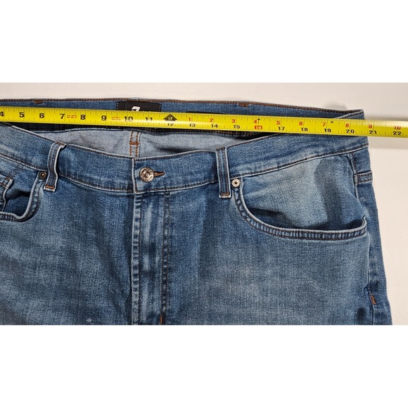 7 for all mankind Men's Sz 46 The Straight DXL Pacific Blue Jeans - Picture 7 of 14